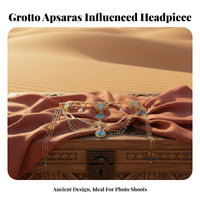 Ancient Grotto Design Hair Accessory Handmade Chinese Design Hair Crown Exotic Celestial Being Headpiece Elegant Features