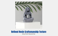 Resin Moon Deity Statue, Creative Handmade Figurine, Minimalist Decor for Garden, Courtyard, Home