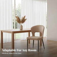 Nordic Design Curved spinerest Side Chair Modern design Dining Seat Soft Upholstery Home Furnishing firm support Foam padding for Homeowners, Interior Decorators, Adults, Living Room, Kitchen, Bedroom