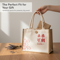 Linen Canvas Tote Bag with Handle for Gifts and DIY Crafts