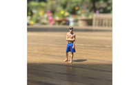 Miniature Human Figurine Realistic Standing Male Figure Tiny Painted Miniatures for Hobbyists, Collectors, Dioramas