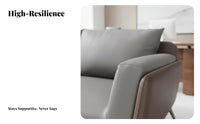 Light Luxury 3-Seater Settee Italian-Inspired 3-Seater Sofa with Wide Arms Modern Design Office Furniture Minimalist design for managerials, Business Owners, Apartment Dwellers, Reception Area, Waiting Room, Lounge