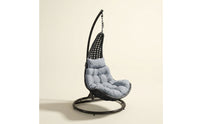 Hanging Basket Chair with Stand Outdoor Egg Chair with Stand Woven Furniture for Adults, Patio, Garden, Balcony