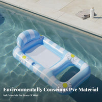 Long-Lasting PVC Material Inflatable Pool Lounger Portable Drift Ing Lounge Chair Easy to Use for Adults, Seniors, Summer Vacation, Beach