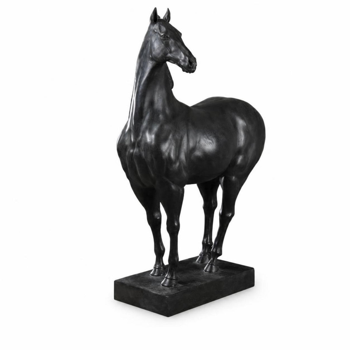Horse Sculpture Compact Horse Figurine Naturalistic Collectible Figurine for Office, Entryway