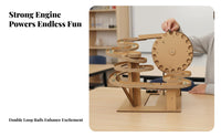 Electric Marble Course DIY Assembly Electric Mechanismized Cardboard Course Hands-on Learning Educational Toy for Children, Science Fair