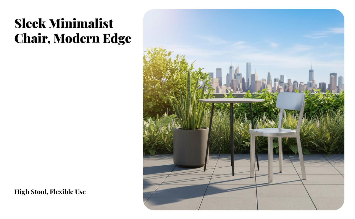 Stainless Steel Dining Chair Sturdy Modern Minimalist Metal Chair Easy to Clean Seating Furniture for Homeowners, Adults, Outdoor, Patio, Living Room