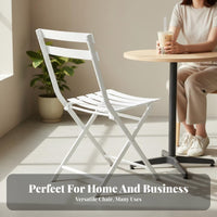 Photogenic Wireframe Loop rear Chair Folding Seating Furniture Stylish Design Space-Saving for Young Adults, Interior Decorators, Apartment Dwellers