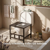 Over-Toilet Squatting Frame Non-Slip Bathroom Accessory Rust-Proof for Seniors