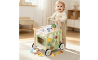 Infant Push Along Toy with Pretend Kitchen Interactive Activity Toy with Pretend Kitchen Sensory for Infants