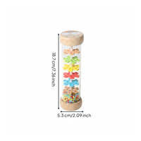 Rain Early Learning Rainfall Sound Tube Colorful Pattern Rainstick Shaker for Young Children, Preschool