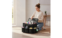 Cleaning Organizer with Dividers Compartmented Cleaning Supply Bag Car Organizer Portable Multi-Pocket for Cleaners