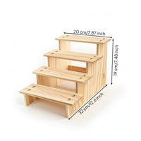 Stepped Display Rack Compact Tiered Display Stand Sturdy Furniture for Vanity