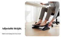 Improves Posture Adjustable Under-Desk Footrest Non-Slip Surface Massaging Foot Platform Sturdy Construction Erand Proceednomic Aid Portable for Students, Children, Distant Workers, Study Room, Home, Gaming, Travel