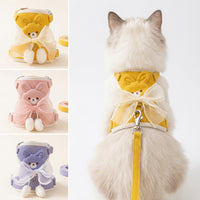 Adjustable H-shaped Dog Harness and Leash Set, No Pull Pet Walking Harness for Small to Medium Animals, Get-away Resistant Cat Harness with Two Points