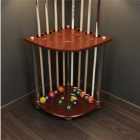 8-Hole Cue Stand Space-Saving Billiard Cue Rack Double-Layer Sports Storage for Indoor