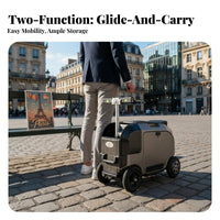 High Load Capacity Rideable Electric Suitcase Airport Security-Approved Smart Lock Rideable Luggage USB Charging Port Travel Gear Removable Battery for Frequent Flyers, Business Professionals, Tech Enthusiasts, Airport, Train Station, Convention Center