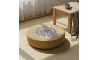 Meditation Floor Pillow Thickened Woven Mat Seat Pillow Woven Mat Pillow Japanese Design Braided Floor Pillow