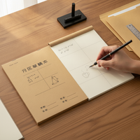 Partitioned Draft Paper Notebook for Students, Thickened Writing Pad for Exams and Study