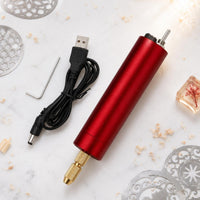 Electric Engraving Pen USB Powered Electric Engraver Engraving Pen Cylindrical Mini Rotary Tool Light Craft