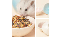 Small Flower Shaped Food Bowl Shallow Flower Pet Bowl Long-Lasting Ceramic Pet Dish Safe for Enclosure