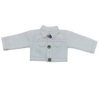 Miniature Doll Denim Jacket Long-Sleeve Doll Jacket Casual Clothing Stylish for Dollhouse Display