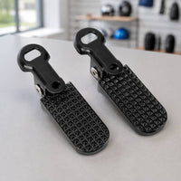 Universal Foot Pegs with Folding Bracket Collapsible Rear Pedals with Foldable Design Space-Saving Rear Bike Footrest Pedals Heavy-Duty for Passengers
