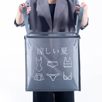 Foldable Mesh Laundry Hamper with Handles, Large Capacity Dirty Clothes Basket for Bathroom and Home