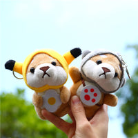 Akita Shiba Inu Plush Keychain Car Backpack Charm