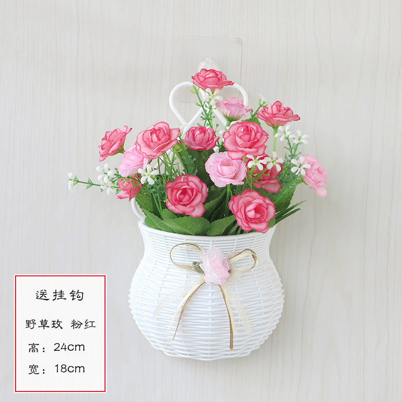 Creative Artificial Plant Wall Hanging Basket for Home and Balcony Decor
