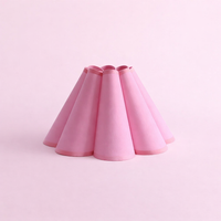 Table Lamp Lampshade with Flower Petal Shape Design for Girls Bedroom, Cloth for Ceiling Light or Bedside Soft Textile Shade