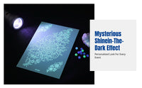 Lace Cutout Temporary Tattoo Sticker, Luminous, Finger, Water Application