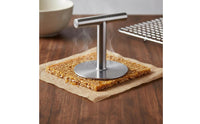 Heavy Duty Ejiao Cake Presser Easy to Clean Stainless Steel Food Press Comfortable Grip Food Tamper Single-Piece Design for Bakers, Home Cooks, Chefs, Bakery, BBQ