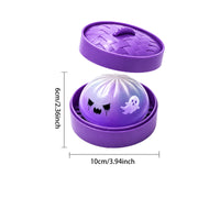 DOWMOO Halloween Purple Steamer Ghost Bun Squishy Toy - Soft, Bouncy, Stress-Relief Fun Bun Toy
