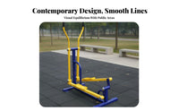 Outdoor Elliptical Weather Resistant Park Walking Machine Heavy-Duty Construction Single Person Park Elliptical for Seniors, Beginners, Backyard