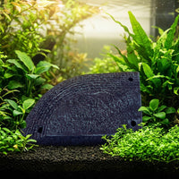 Floating Turtle Dock with Turtle Basking Perch, Resin Artificial Rock with Easy Climb Ramp, Suction Cup Mounting for Aquatic Reptiles