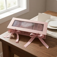 Folding Gift Box Flat Pack Window Gift Box Decorative Top