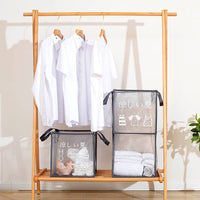 Foldable Mesh Laundry Hamper with Handles, Large Capacity Dirty Clothes Basket for Bathroom and Home