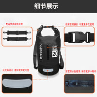 Two-Tone Waterproof Dry Bag for Outdoor Sports, Swimming, and Rafting - Thick PVC Wet/Dry Separation Backpack