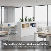 1 Piece Credenza with Planter Office Partition Cabinet Low Profile Filing Cabinet Storage with Engineered Wood Suitable for Office Workspace Privacy Organization