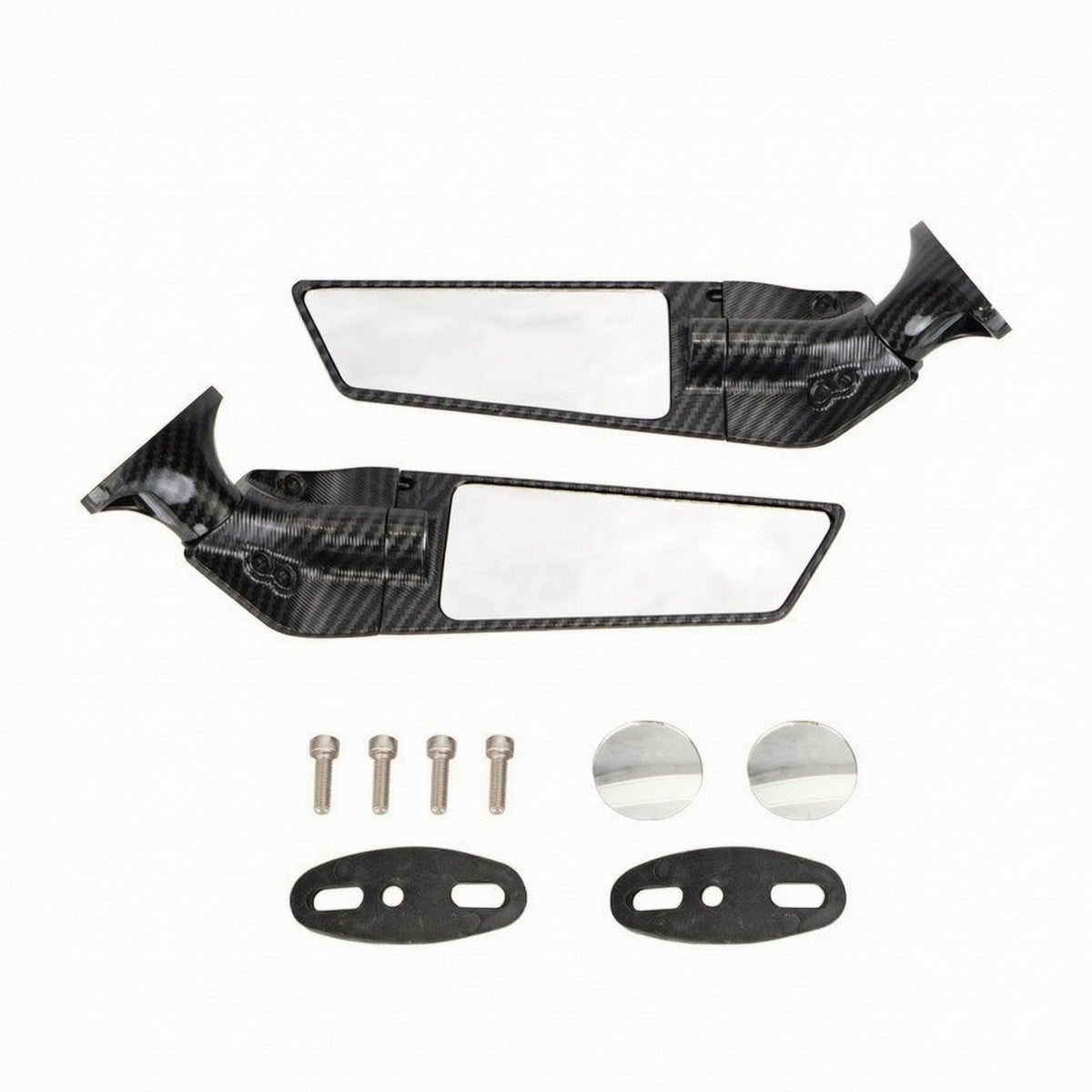 Streamlined Motorcycle Rearview Mirrors Sport Style Aerodynamic Motorcycle Mirrors Sporty Slim for Riders, Motorcycles