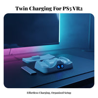 PS Simulated 2 Charging Station LED Indicators PS5 Simulated 2 Sense Controller Breathing Light Effect PS Simulated 2 Charging Stand for Desktop
