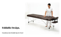 Multi-Purpose Portable Massage Table High-Density Foam Folding Massage Bed Includes Carrying Case Adjustable Treatment Table Easy to Set Up for Mobile Therapists, Estheticians, Home Users, Medical Facility, Travel