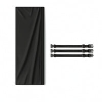 Black Portable Air Conditioning Hose Insulation Sleeve Universal Air Conditioner Hose Cover Adjustable Duct Vent Sleeve Lightweight for Home
