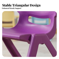 Thickened Design Single-Piece Molded Chair Sturdy Long-Lasting Classroom Seat Multipurpose Use Backrest Stool Stable Structure for Students, Children, Schools, Training Centers, Playroom, Office