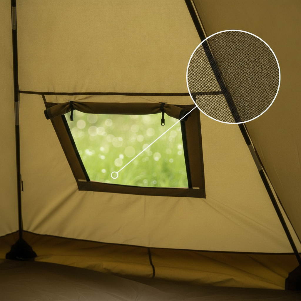 4-Season Waterproof Camping Tent with Stove Jack, Aluminum Poles and Groundsheet