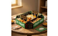 Folding Snack Tray Foldable Paperboard Food Tray Oil-Resistant-Resistant Snack Box for Watch Parties
