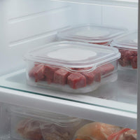 Microwave Safe Meat Freezer Box Airtight Seal Freezer Food Container Portion Control Stackable Food Storage Box Long-Lasting Plastic for Kitchen