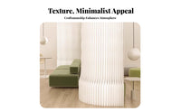 Accordion Paper Partition Foldable Accordion Paper Divider Easy Assembly Folding Screen for Office Workers, Renters, Bedroom, Retail Store