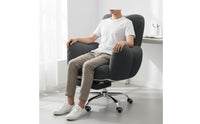 Thickly Padded Reclining Desk Chair Adjustable Backrest Cushioned Computer Chair High Back Office Furniture Ergonomic for Students, Gamers, Dorm Room, Bedroom
